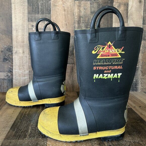 Thorogood 807 6000 Hellfire Steel Toe Hazmat Fire Fighting Work Boots Mens 8 W - Picture 10 of 12